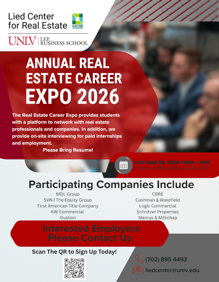 Lied Center for Real Annual Real Estate Career Expo 2026 w QR Code Lied Center for Real Annual Real Estate Career Expo 2026 w QR Code
